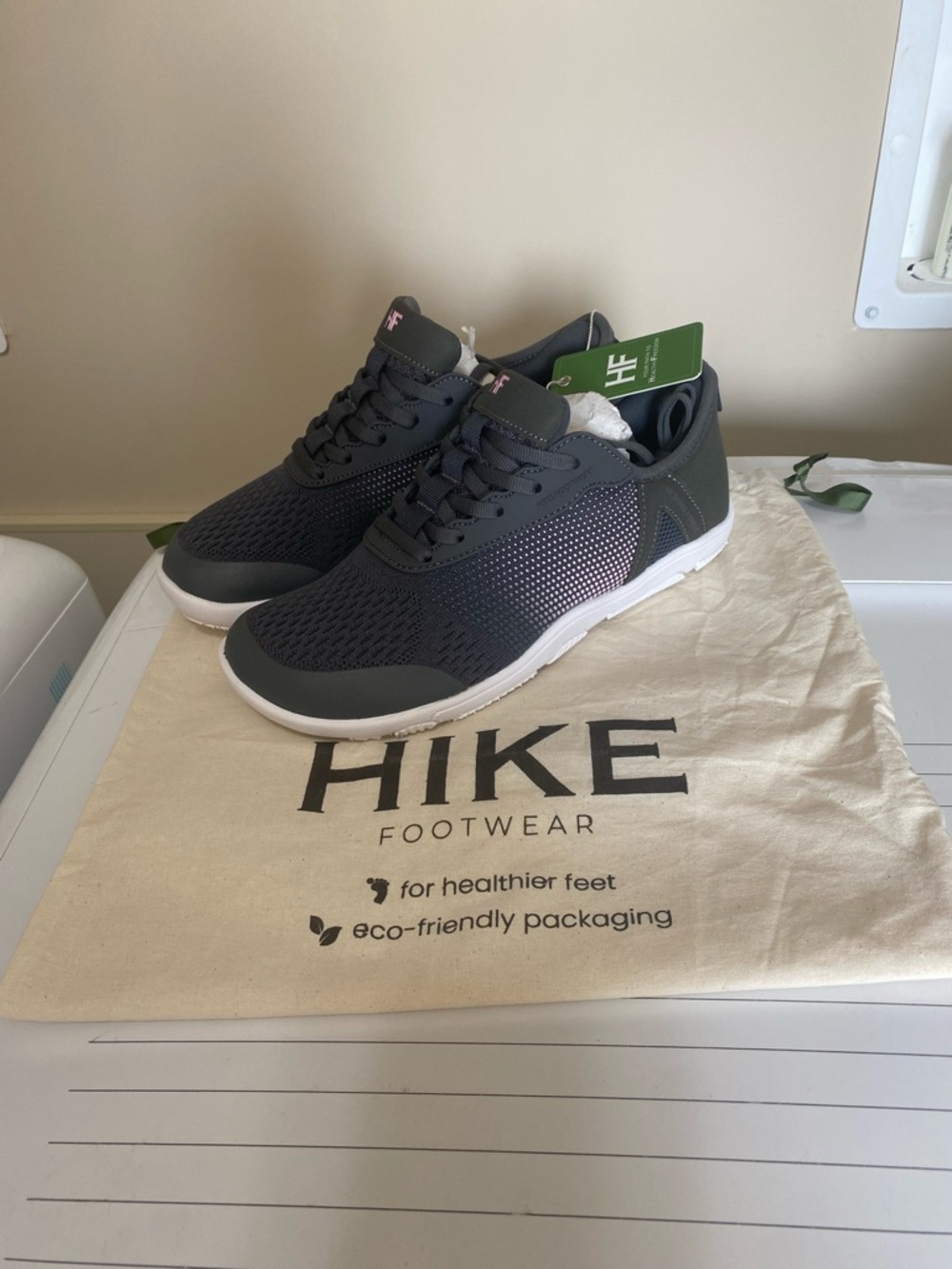 Hike Footwear Stride Unisex Dark Gray Lightweight Athletic Sneakers